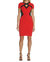 FOCUS by SHANI - Ponte Knit Dress with Keyhole - Red