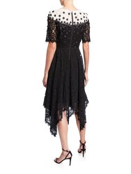 Handkerchief Floral Applique Lace Dress