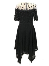 Handkerchief Floral Applique Lace Dress