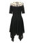 Handkerchief Floral Applique Lace Dress