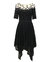 Handkerchief Floral Applique Lace Dress