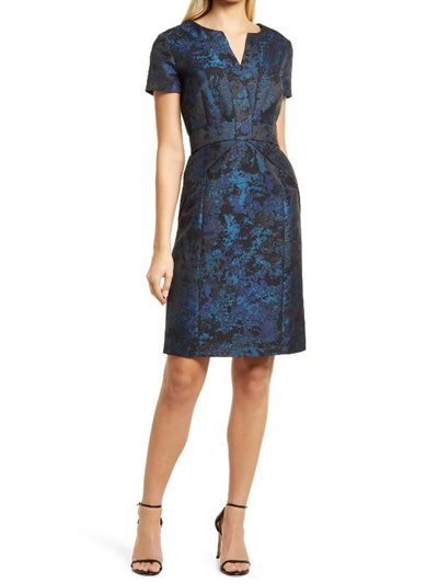 Shani Jacquard Bow Detail Dress - Blue product