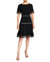 Lace-Trim Crepe Fit & Flare Dress - Black