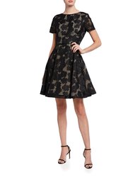 Novelty Applique Dress - Black/Nude