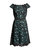 Off The Shoulder Laser Cutting Dress - Black/Mint