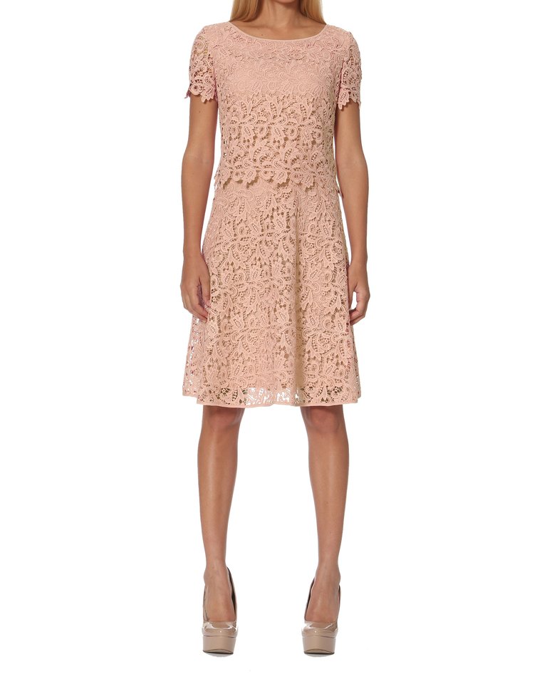 Popover Lace Dress - Champagne