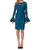 Ruffle Sleeve Lace Dress - Azure Blue
