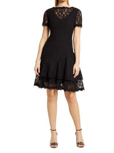 Shani Short Sleeve Double Ruffle Lace Dress product