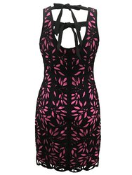 Sleeveless Laser Cutting Dress