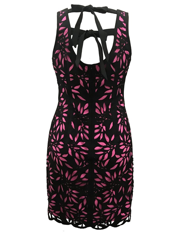 Sleeveless Laser Cutting Dress