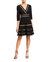 Surplice Crepe Dress With Trim Detail - Black