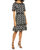 Two Tone Lace Dress - Black/White - Black/White