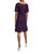 Two Tone Lace Dress - Navy/Berry