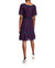 Two Tone Lace Dress - Navy/Berry