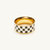 Checker Band Ring - Gold