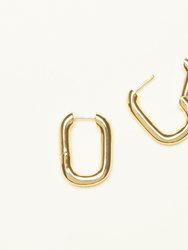 French Hoop Earrings - 2 Styles - Gold