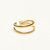 Gold Double Band Layered Ring