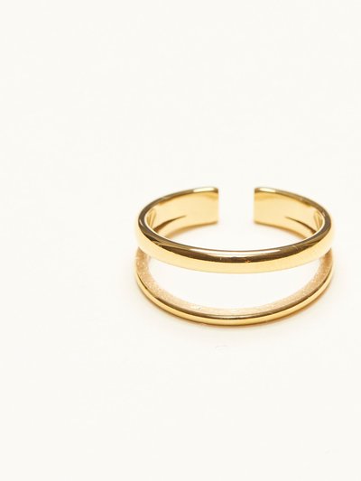 Shapes Studio Gold Double Band Layered Ring product
