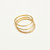 Minimalist Zircon Stacking Ring Set - Gold