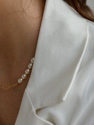 Pearl Paperclip Chain Necklace