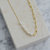 Pearl Paperclip Chain Necklace - Gold/ Pearl