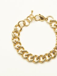 Thick Curb Chain Bracelet - Gold