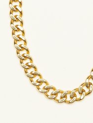 Thick Curb Chain Necklace - Gold
