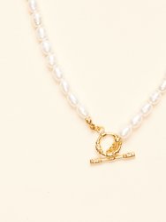 Toggle Pearl Chain Necklace