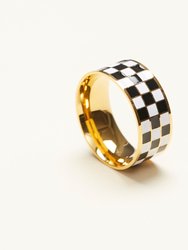 Checker Band Ring