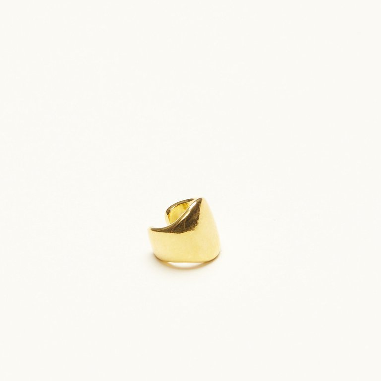 Covering Hoop Ear Cuff - Gold