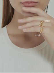 Dome Croissant Band Ring - 2 Styles