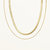 Double Herringbone Necklace - Gold