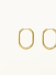 French Thin Hoop Earrings - Gold
