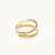 Gold Double Band Layered Ring