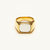 Mother Of Pearl Signet Ring - Gold