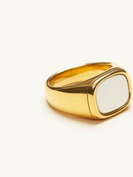 Mother Of Pearl Signet Ring