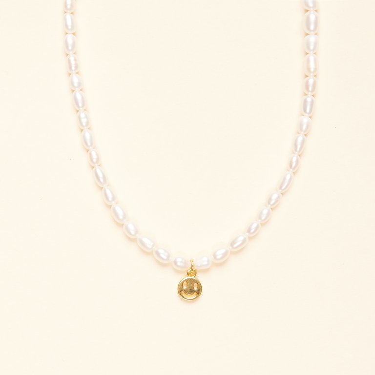 Pearl Chain Necklace - Gold Vermeil