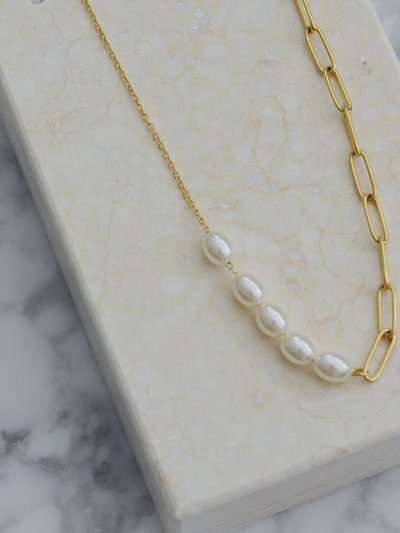Shapes Studio Pearl Paperclip Chain Necklace product