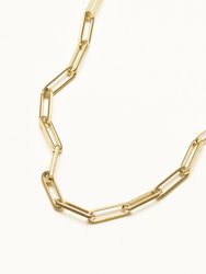 Thick Paperclip Chain Necklace - Gold