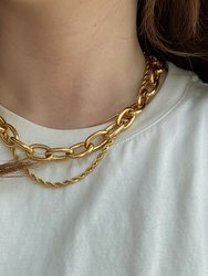 Thin French Twist Rope Chain Necklace