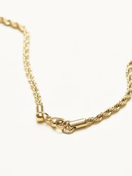 Thin French Twist Rope Chain Necklace