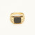 Vintage Squared Signet Ring - Black
