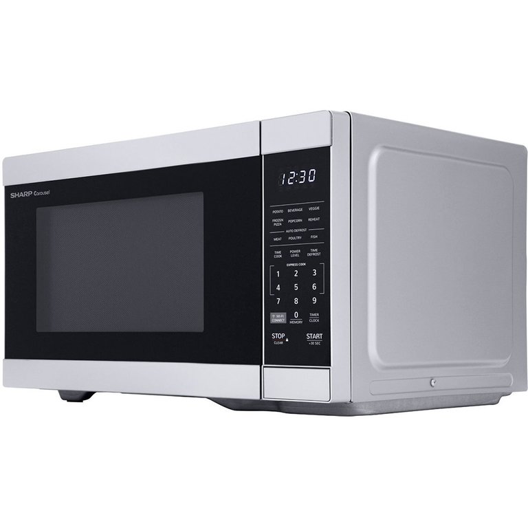 Sharp 1.1 Cu. ft. White Countertop Microwave Oven