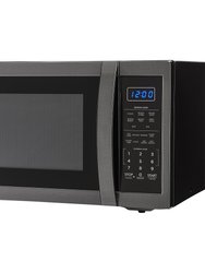 1.4 Cu. Ft. Black Stainless Countertop Microwave