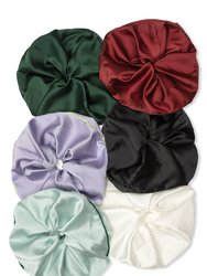 Set of 6 Silk Jumbo Scrunchies - Multi