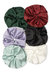 Set of 6 Silk Jumbo Scrunchies - Multi