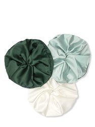 Set of 6 Silk Jumbo Scrunchies