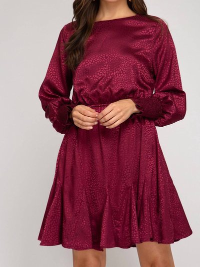 SHE + SKY Animal Jacquard Godet Dress product