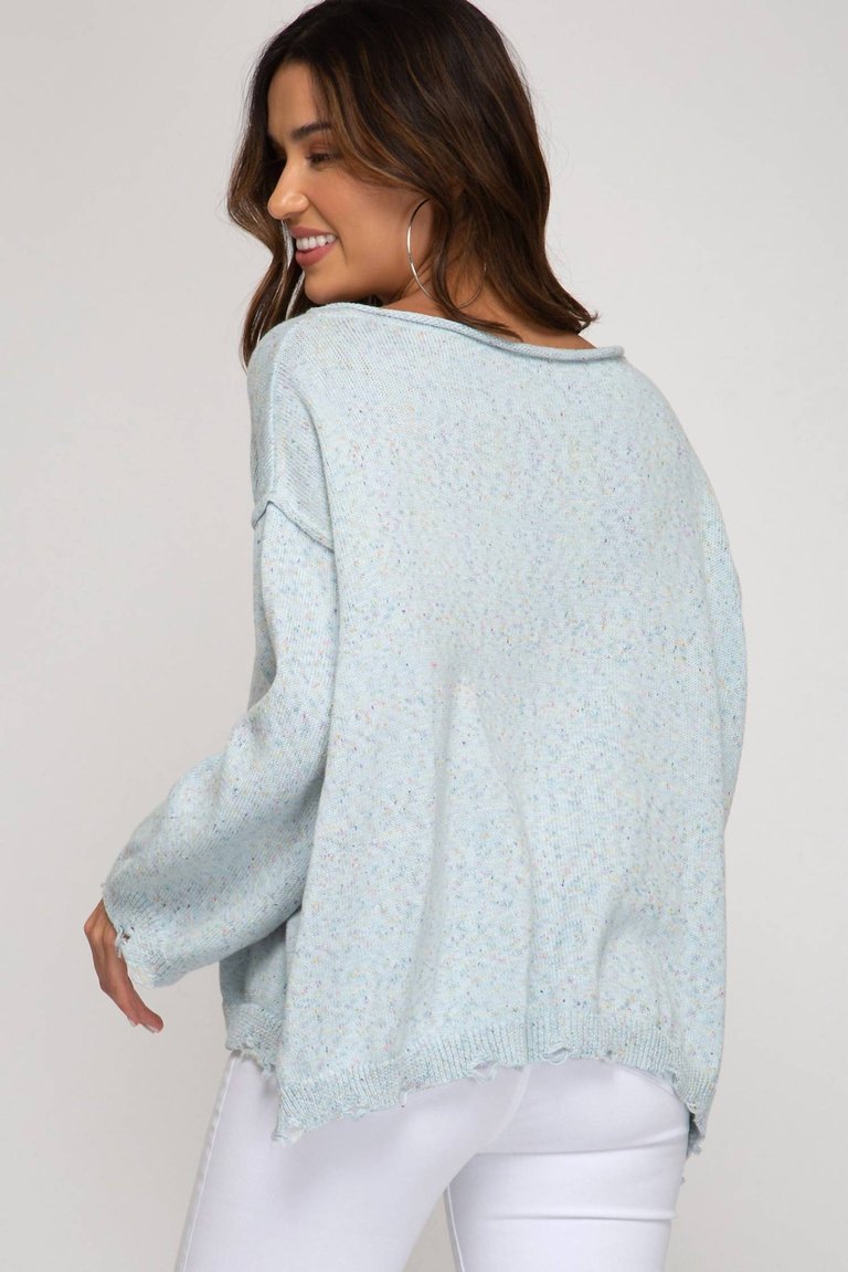 Cable Mixed Knit Sweater