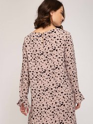 Dalmatian Print Sheath Dress